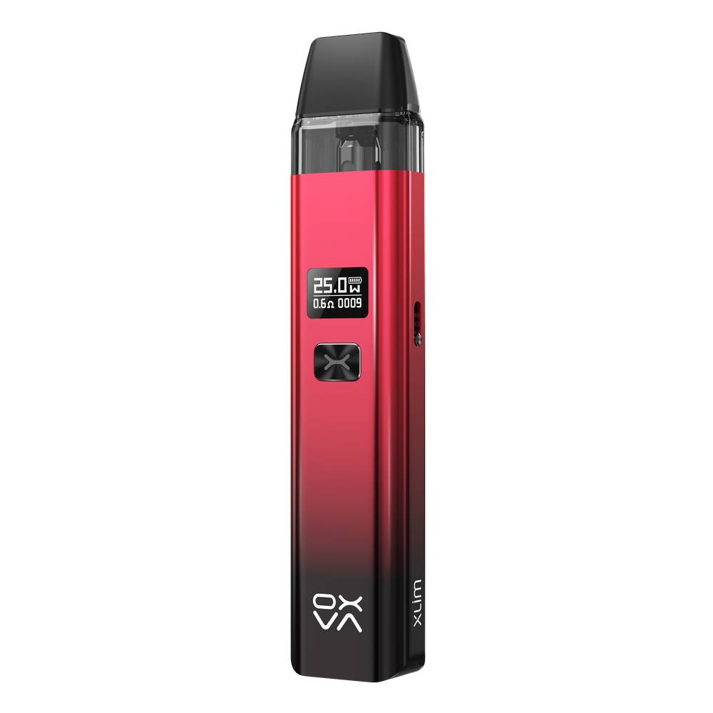 oxva xlim vape pod device_SHINY BLACK RED