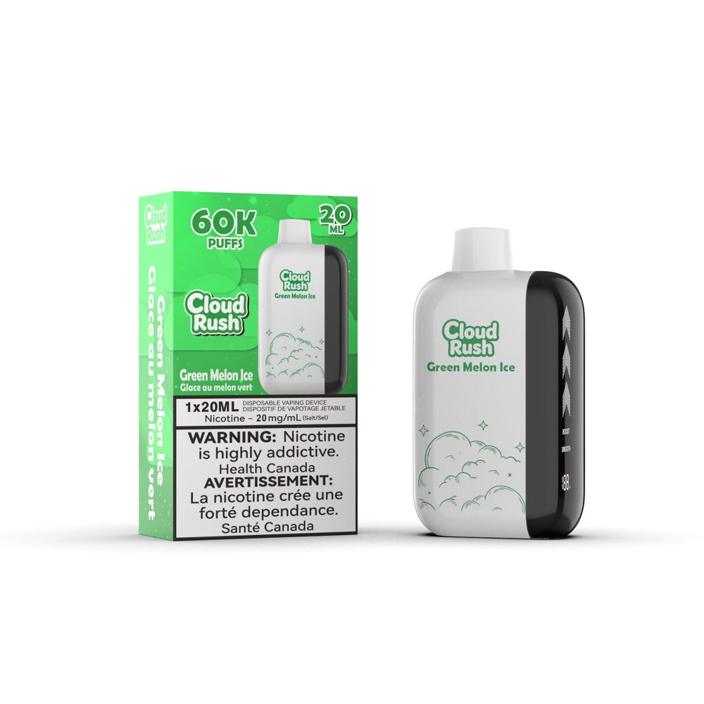 Cloud Rush 60K Disposable Vape – Green Melon Ice