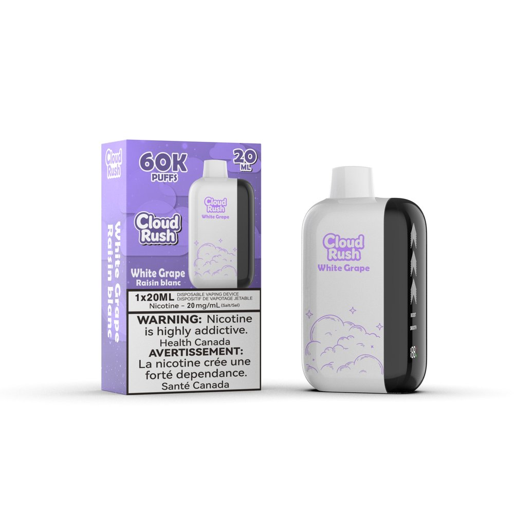 Cloud Rush 60K Disposable Vape – White Grape