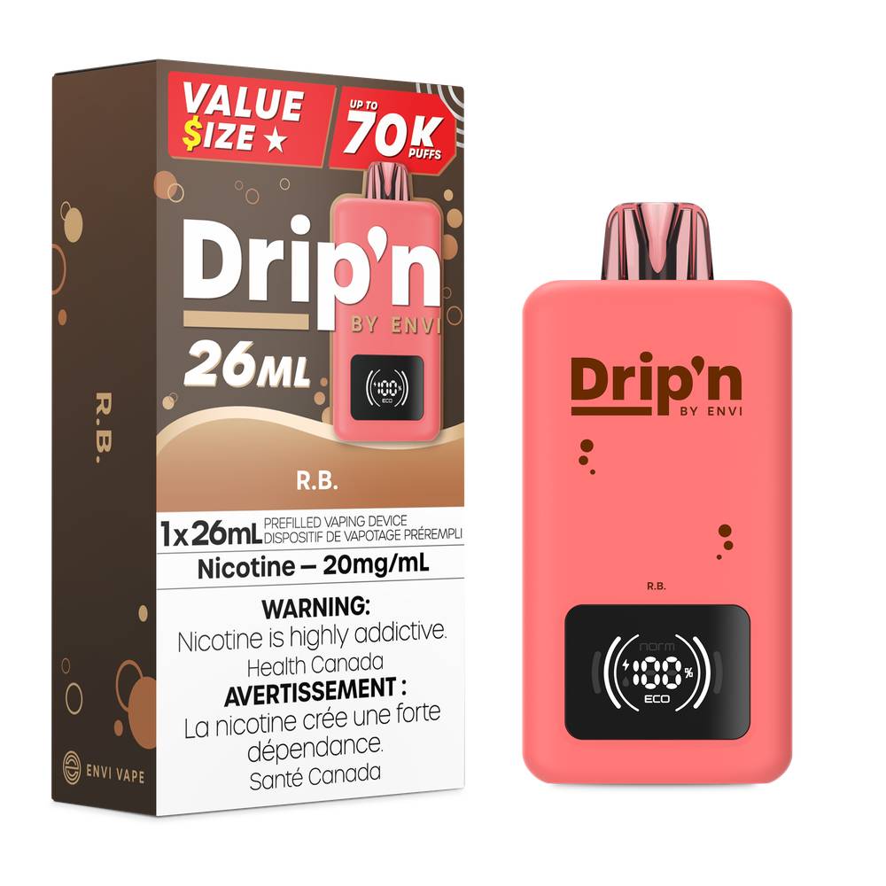 Drip'n by Envi 26mL 70K Puffs Disposable Vape R.B.