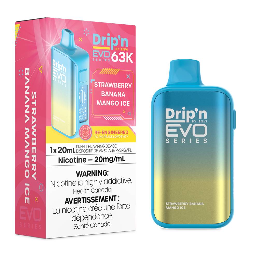 Drip'n EVO 63K Disposable Vape - Strawberry Banana Mango Ice