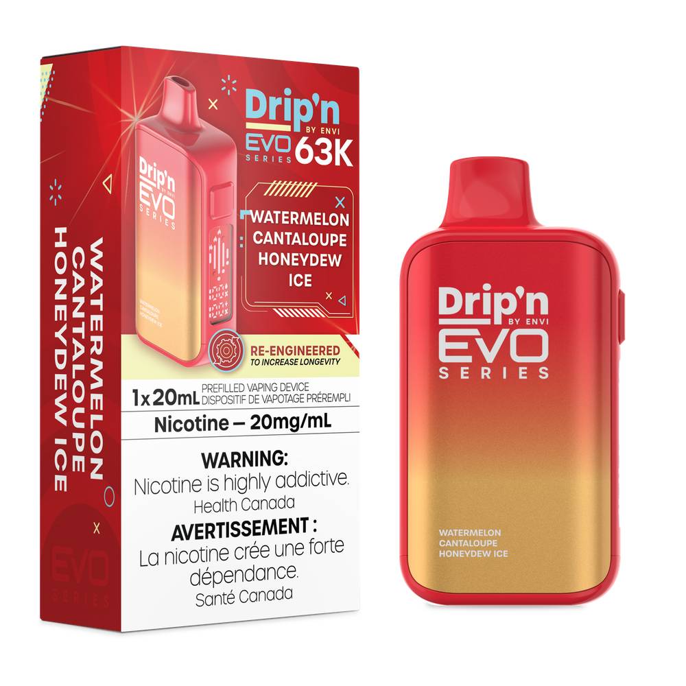 Drip'n EVO 63K Disposable Vape - Watermelon Cantaloupe Honeydew Ice