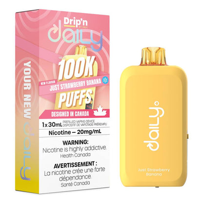 Drip'n Daily 100K Disposable Vape - Just Strawberry Banana