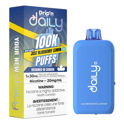 Drip'n Daily 100K Disposable Vape - Just Blueberry Lemon