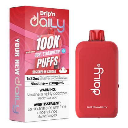 Drip'n Daily 100K Disposable Vape - Just Strawberry