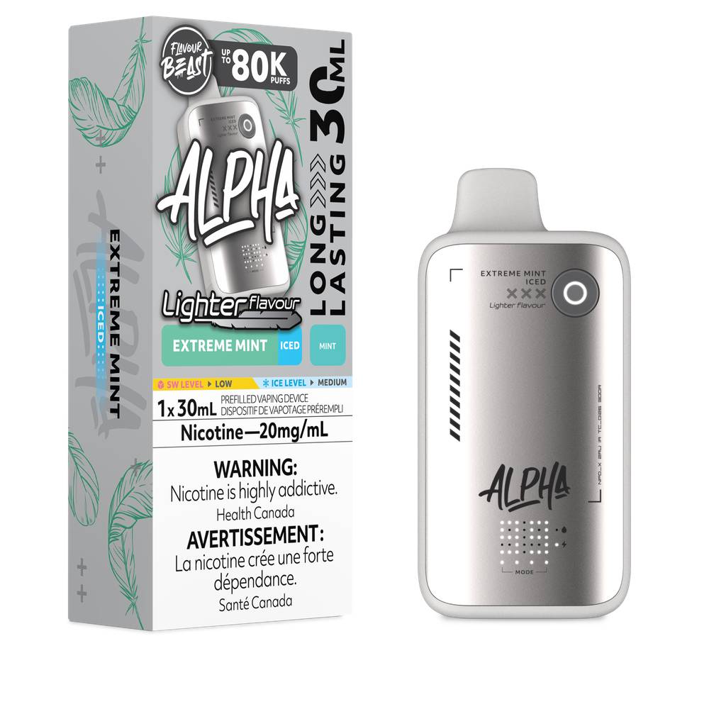 Flavour Beast Alpha L.S. 80K Disposable Vape - Extreme Mint Iced