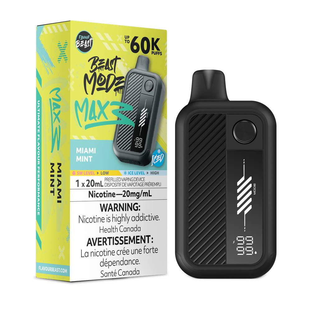 Flavour Beast Beast Mode MAX 3 60K Disposable Vape - Miami Mint Iced