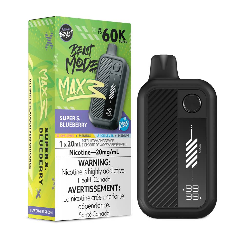 Flavour Beast Beast Mode MAX 3 60K Disposable Vape - Super S. Blueberry Iced