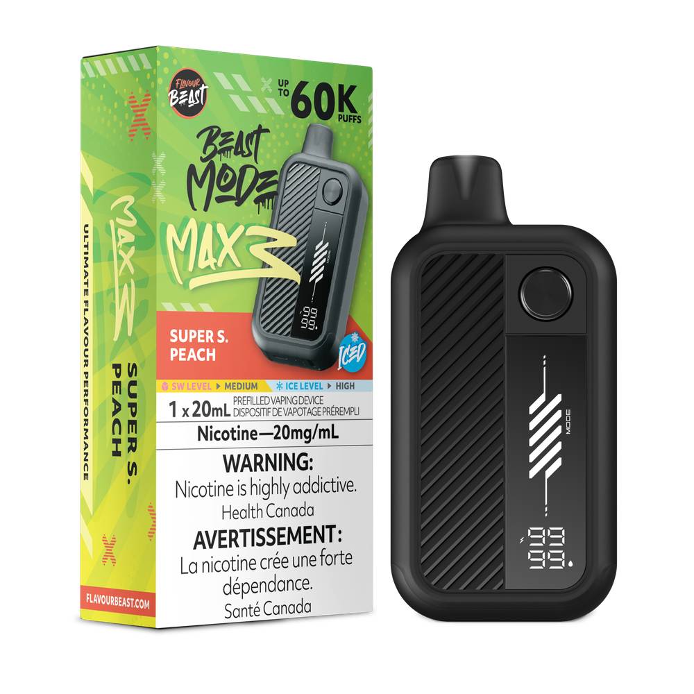 Flavour Beast Beast Mode MAX 3 60K Disposable Vape - Super S. Peach Iced