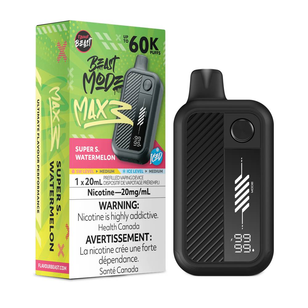 Flavour Beast Beast Mode MAX 3 60K Disposable Vape - Super S. Watermelon Iced