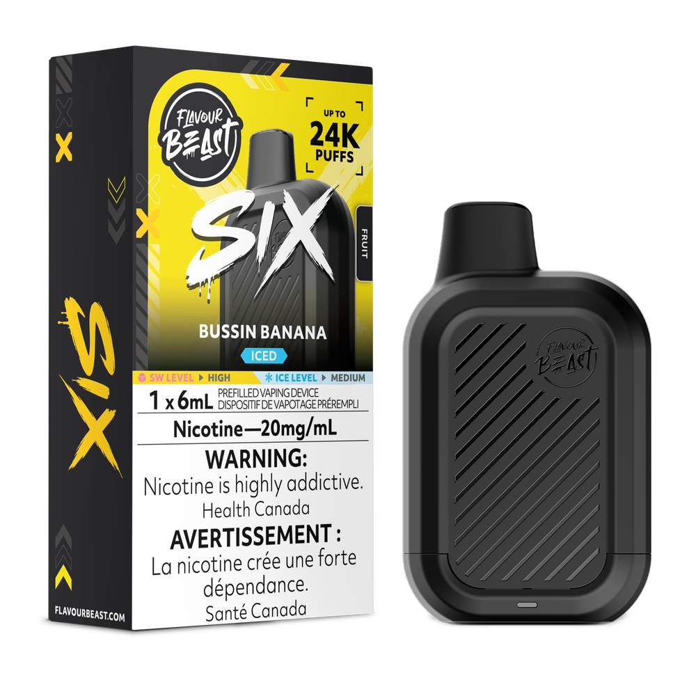 Flavour Beast SIX 24K Disposable Vape – Bussin Banana