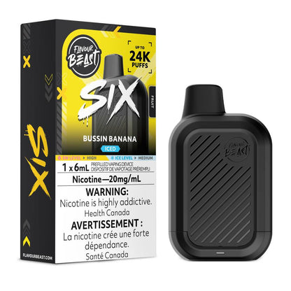 Flavour Beast SIX 24K Disposable Vape – Bussin Banana