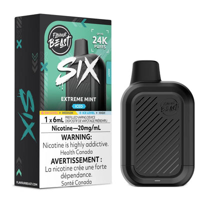 Flavour Beast SIX 24K Disposable Vape – Extreme Mint