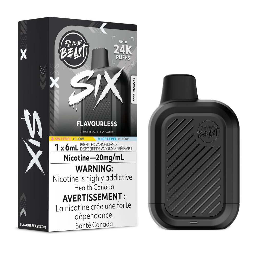 Flavour Beast SIX 24K Disposable Vape – Flavourless