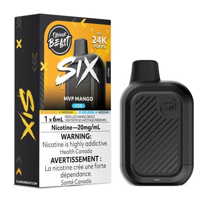 Flavour Beast SIX 24K Disposable Vape – MVP Mango Iced