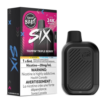 Flavour Beast SIX 24K Disposable Vape – Trippin Triple Berry