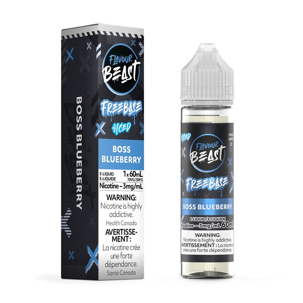 Flavour Beast Freebase E-Liquid 60mL Bottle - Boss Blueberry Iced