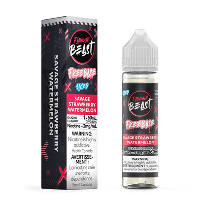 Flavour Beast Freebase E-Liquid 60mL Bottle - Savage Strawberry Watermelon Iced