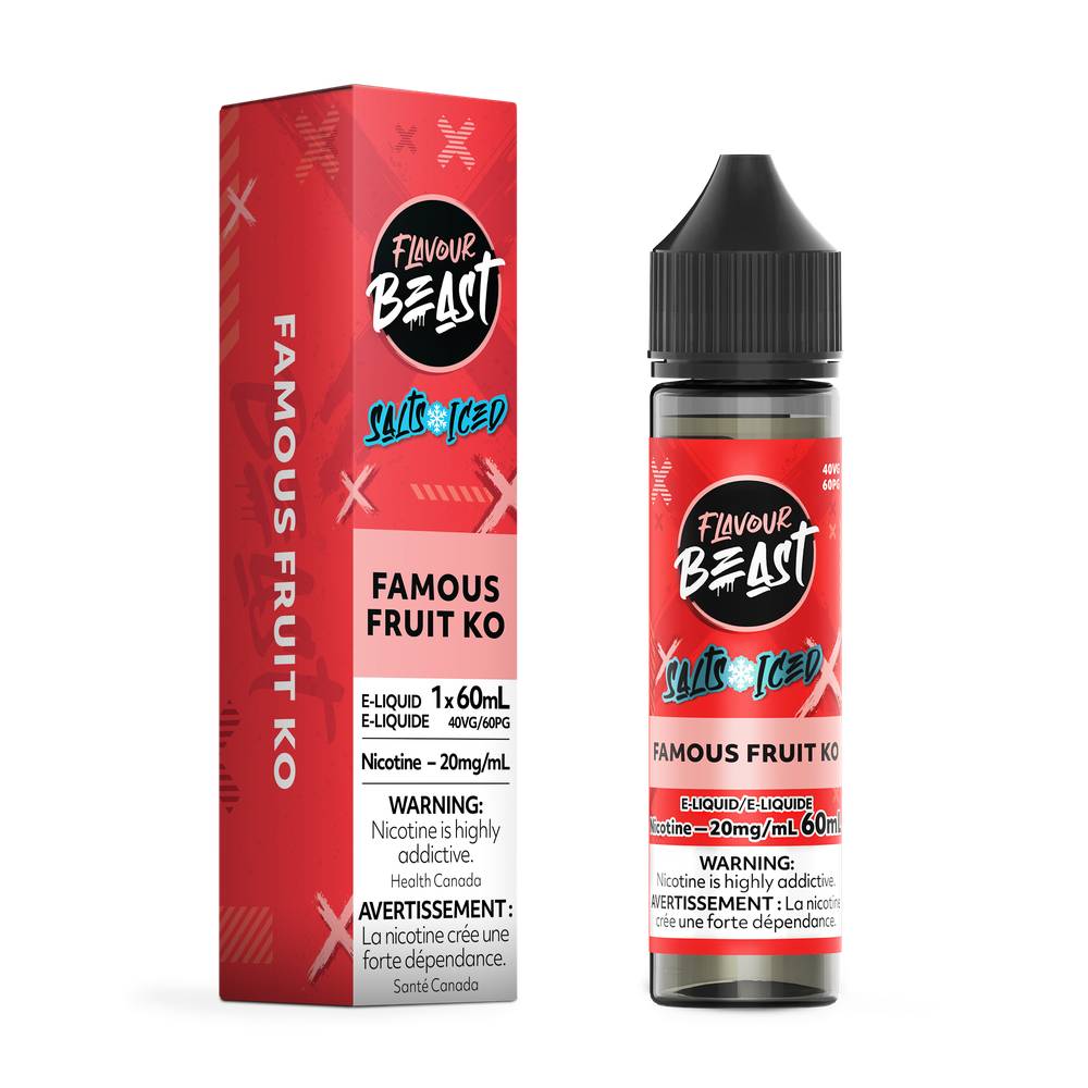 Flavour Beast Salt E-Liquid 60mL 20mg Bottle - Famous Fruit KO Iced