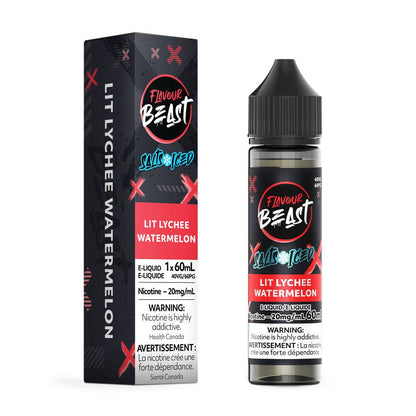Flavour Beast Salt E-Liquid 60mL 20mg Bottle - Lit Lychee Watermelon Iced