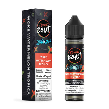 Flavour Beast Salt E-Liquid 60mL 20mg Bottle - Woke Watermelon Tropica Iced