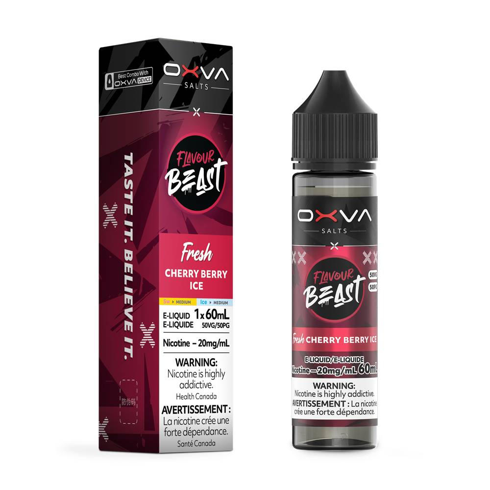 Flavour Beast x OXVA E-Liquid 60mL 20mg – Fresh Cherry Berry Ice