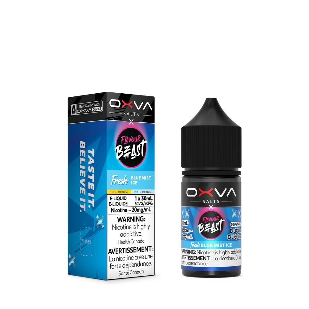 Flavour Beast x OXVA Nicotine Salt E-Liquid - Fresh Blue Mist Ice