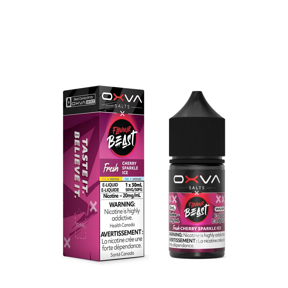 Flavour Beast x OXVA Nicotine Salt E-Liquid - Fresh Cherry Sparkle Ice