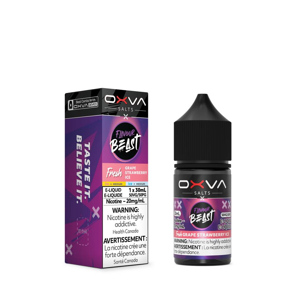 Flavour Beast x OXVA Nicotine Salt E-Liquid - Grape Strawberry Ice