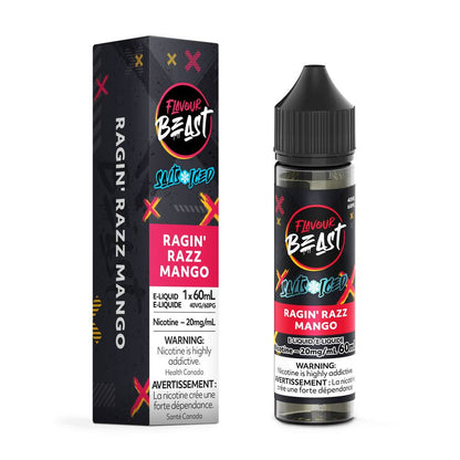 Flavour Beast Salt E-Liquid 60mL 20mg Bottle - Ragin' Razz Mango Iced