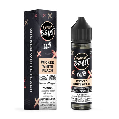Flavour Beast Salt E-Liquid 60mL 20mg Bottle - Wicked White Peach