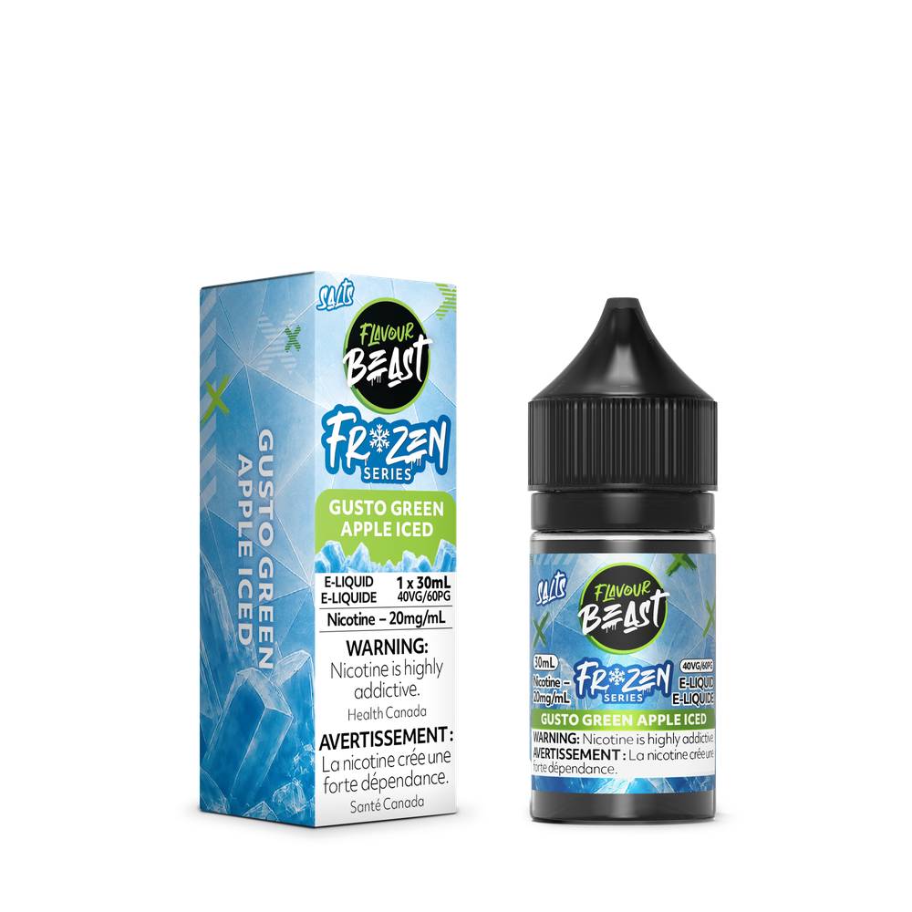 Flavour Beast Frozen Series Nicotine Salt E-Liquid - Gusto Green Apple Iced