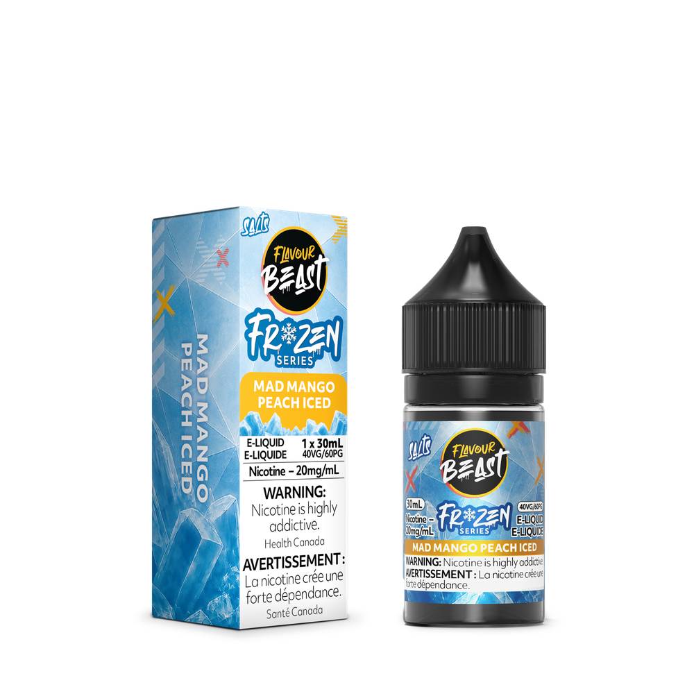 Flavour Beast Frozen Series Nicotine Salt E-Liquid - Mad Mango Peach Iced