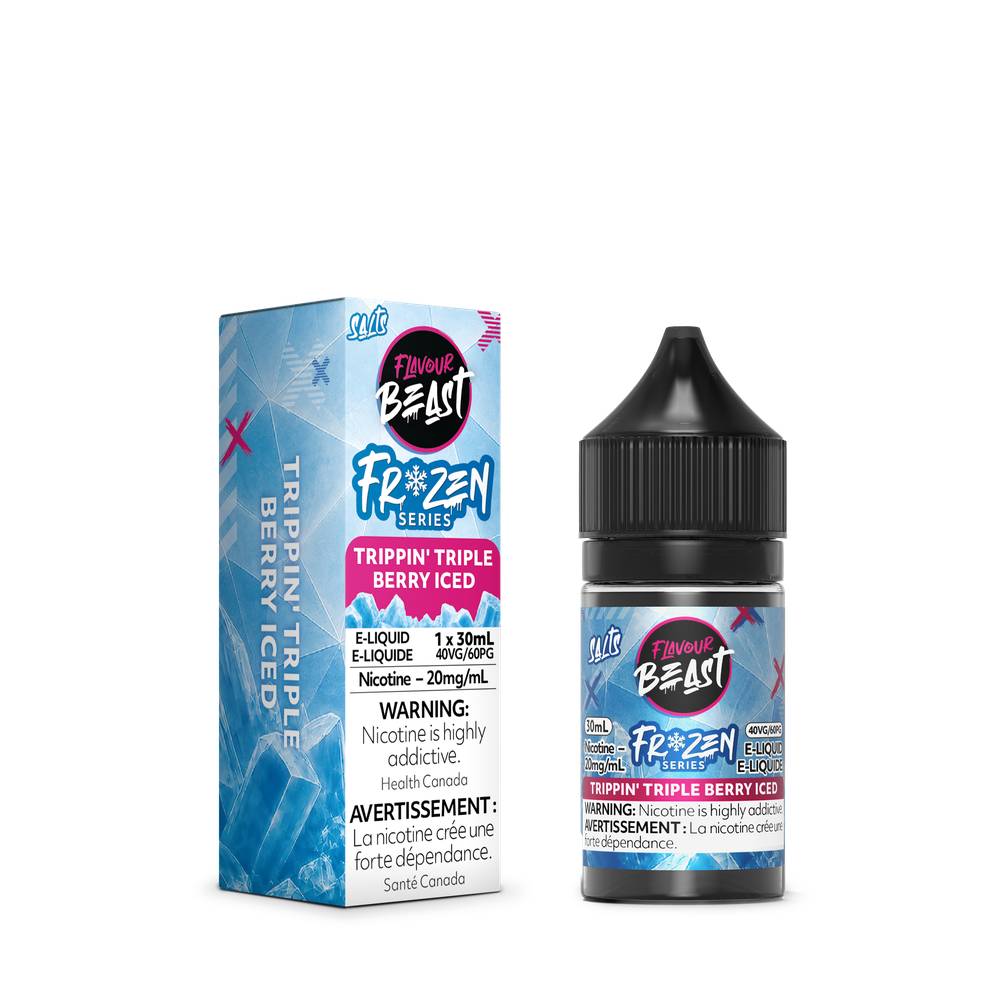 Flavour Beast Frozen Series Nicotine Salt E-Liquid - Trippin' Triple BVerry Iced