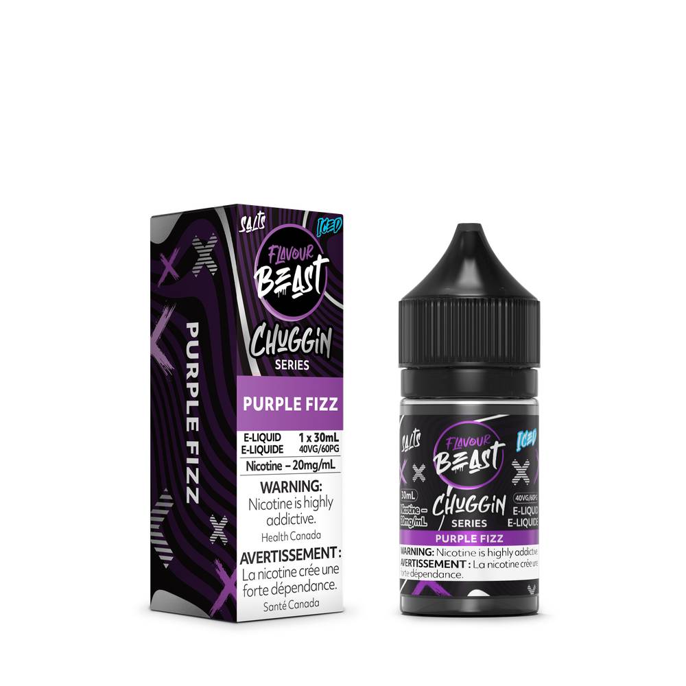 nicotine levels in 2024 vape juice Flavour Beast Chuggin' Iced Nicotine Salt E-Juice 20 mg/mL – 30 mL Bottles – Super Vape