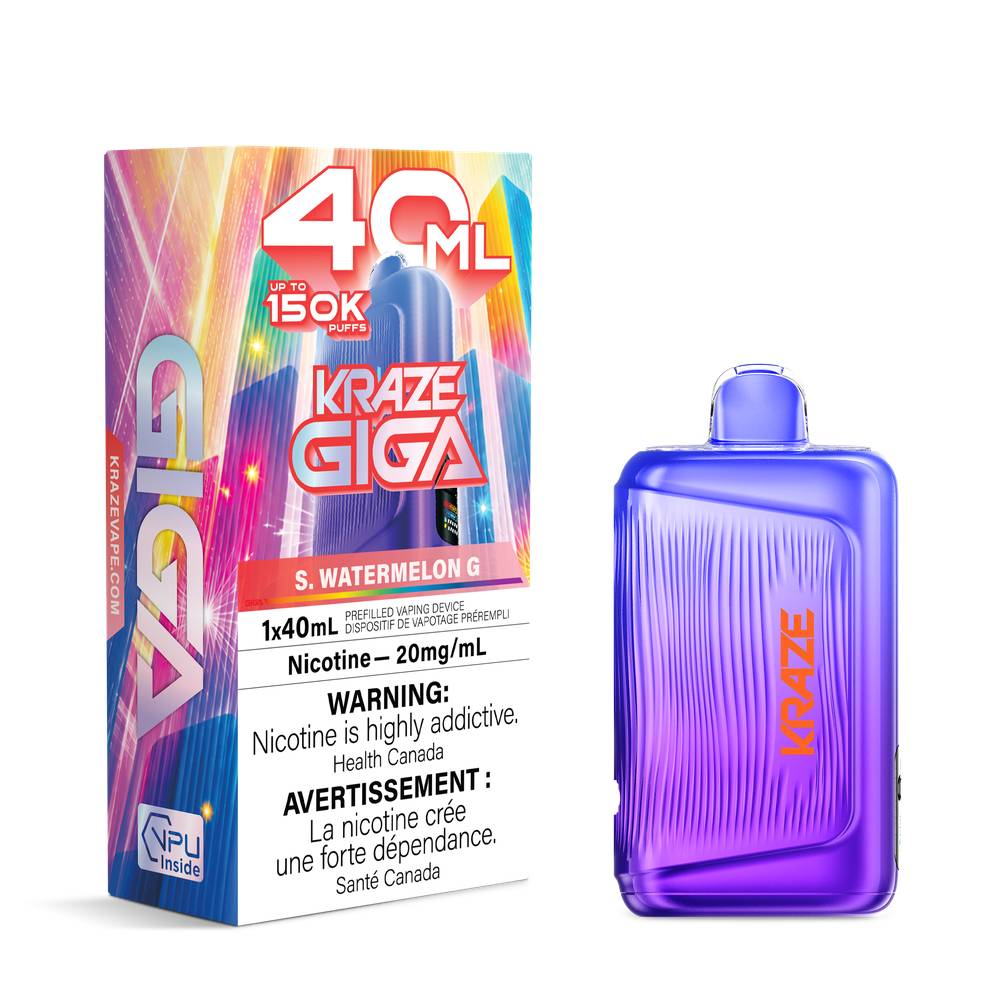 KRAZE GIGA 40ML Disposable Vape | 150K Puffs, 40mL, Dual Mesh