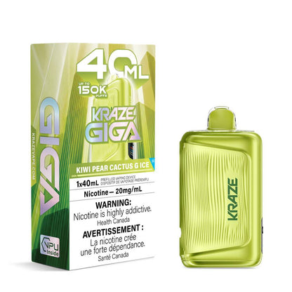 KRAZE GIGA 40ML 150K Disposable Vape – Kiwi Pear Cactus G Ice