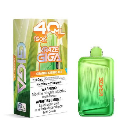KRAZE GIGA 40ML 150K Disposable Vape – Orange Citrus Ice
