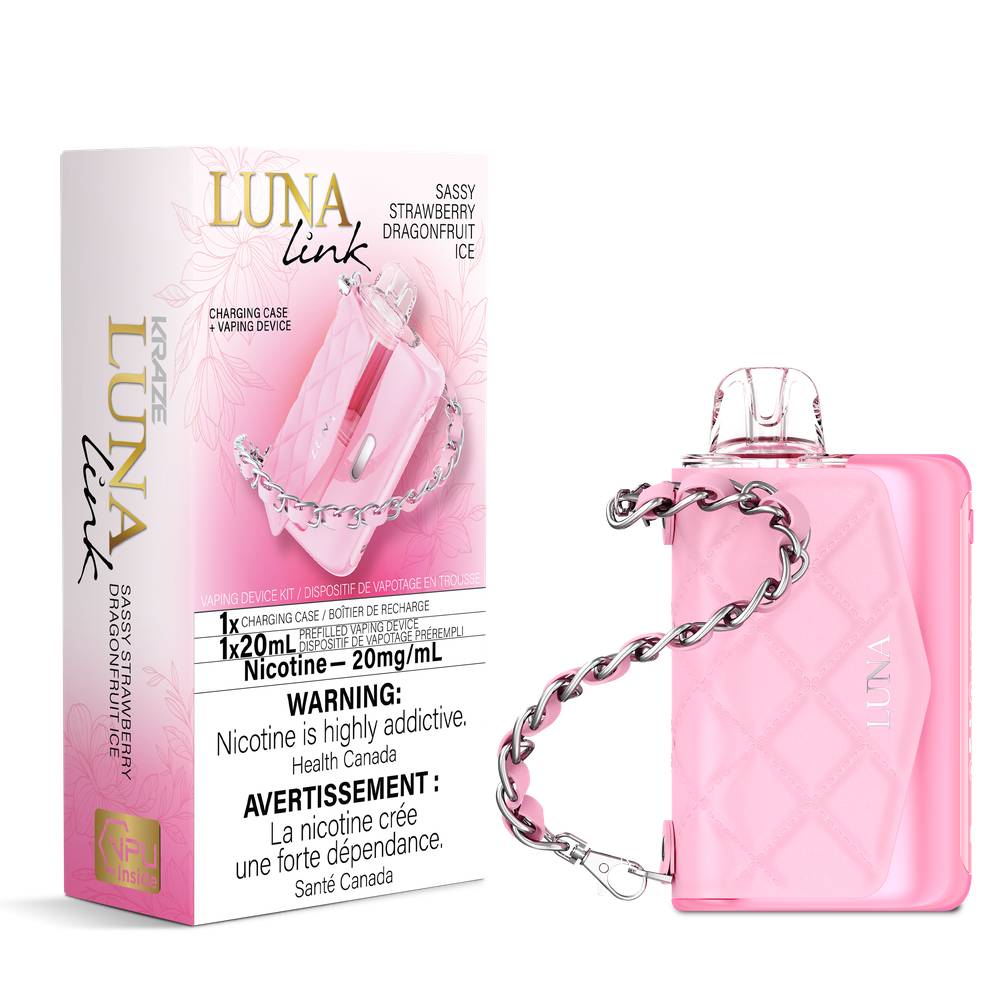 KRAZE Luna Link 100K Disposable Vape Kit – Sassy Strawberry Dragonfruit Ice