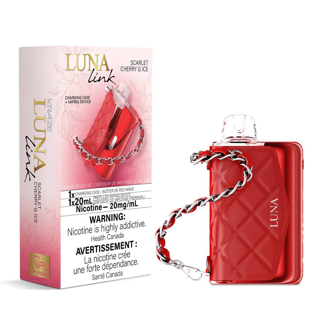 KRAZE Luna Link 100K Disposable Vape Kit – Scarlet Cherry G Ice