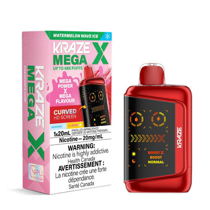 Kraze Mega X 48K Disposable Vape  Watermelon Wave Ice