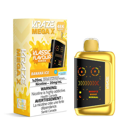 Kraze Mega X 48K Disposable Vape  Banana Ice