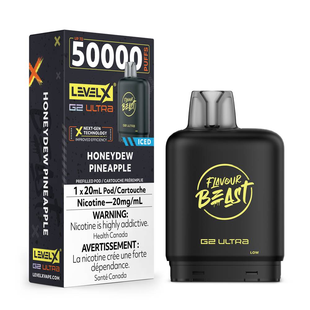 Flavour Beast LEVEL X G2 Ultra 50K Pod - Honeydew Pineapple 20mg