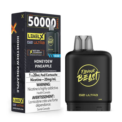 Flavour Beast LEVEL X G2 Ultra 50K Pod - Honeydew Pineapple 20mg