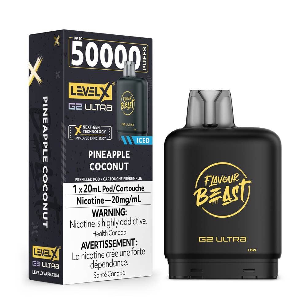 Flavour Beast LEVEL X G2 Ultra 50K Pod - Pineapple Coconut 20mg