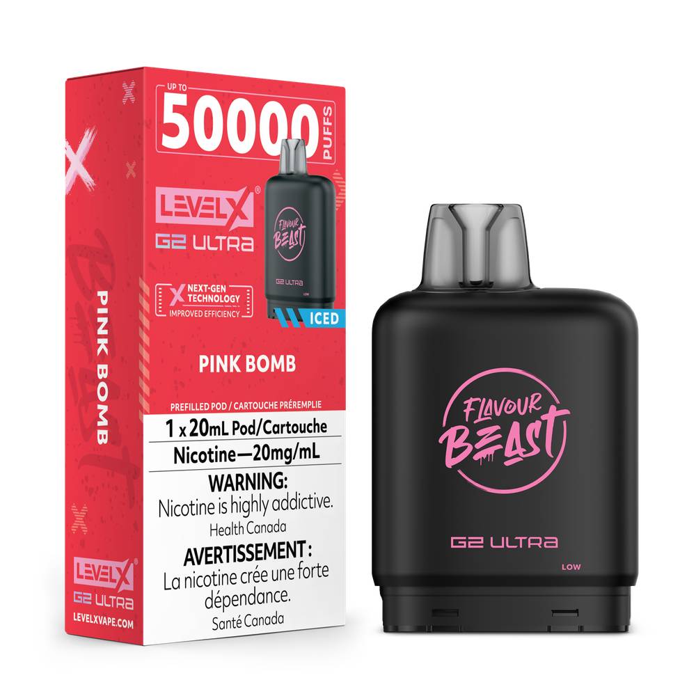 Flavour Beast LEVEL X G2 Ultra 50K Pod - Pink Bomb 20mg