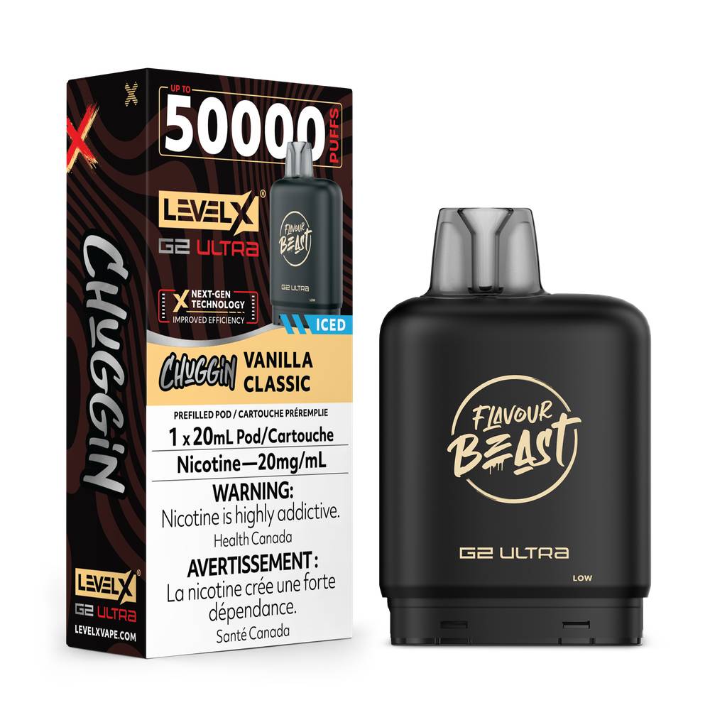Flavour Beast LEVEL X G2 Ultra 50K Pod - Vanilla Classic 20mg