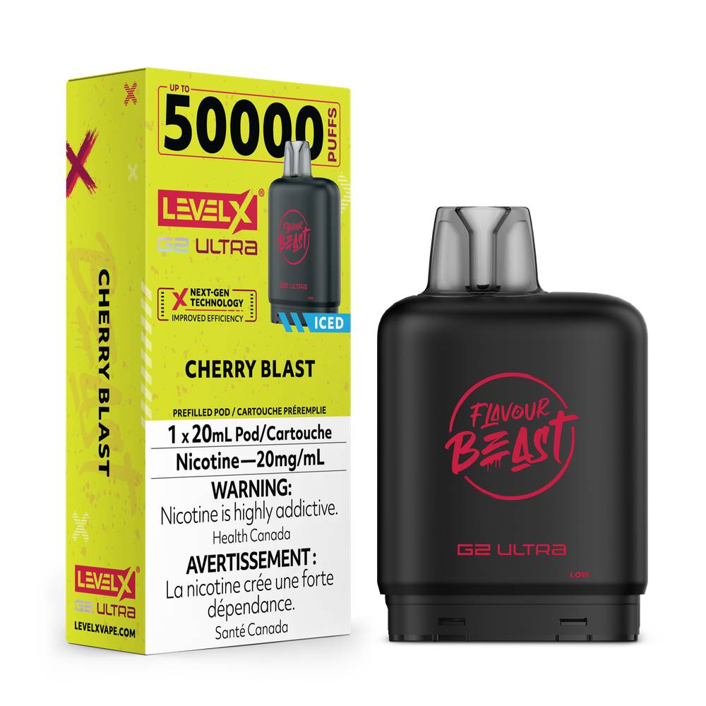 Flavour Beast LEVEL X G2 Ultra 50K Pod - Cherry Blast 20mg