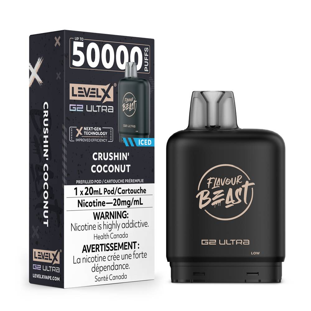 Flavour Beast LEVEL X G2 Ultra 50K Pod - Crushin' Coconut 20mg