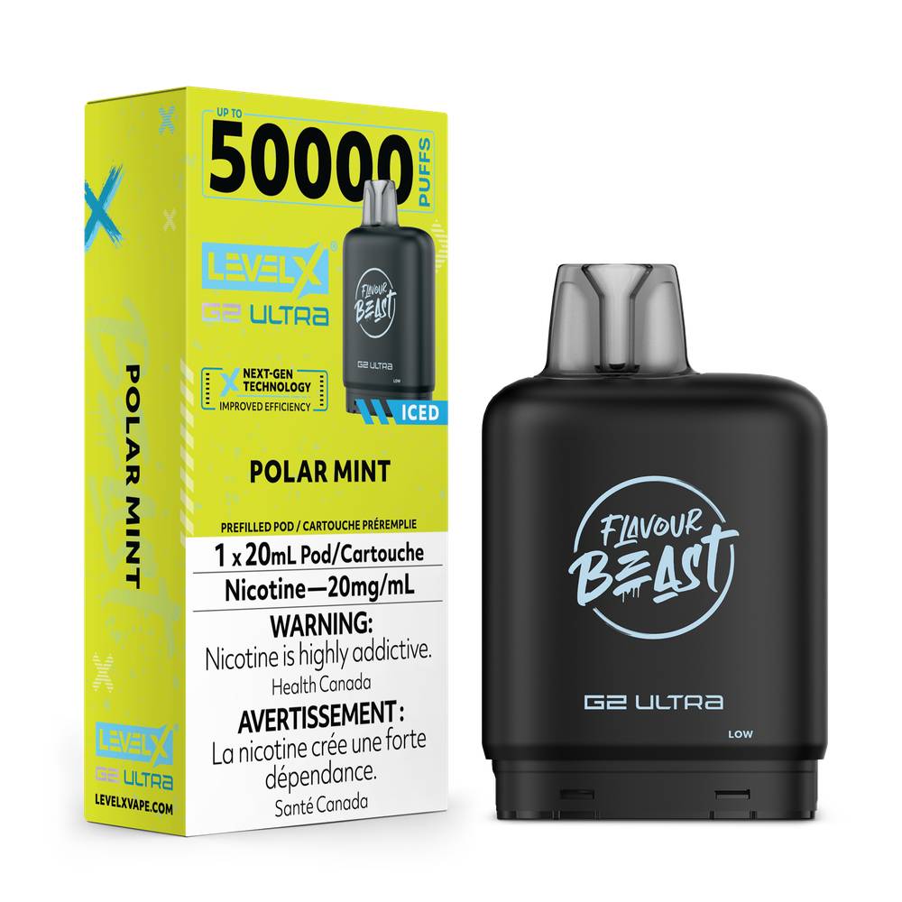 Flavour Beast LEVEL X G2 Ultra 50K Pod - Polar Mint 20mg